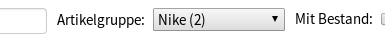 Filter Artikelgruppen