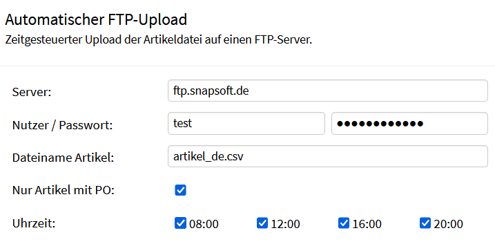 Automatischer FTP-Upload