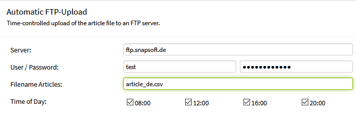 Automatic FTP-Upload