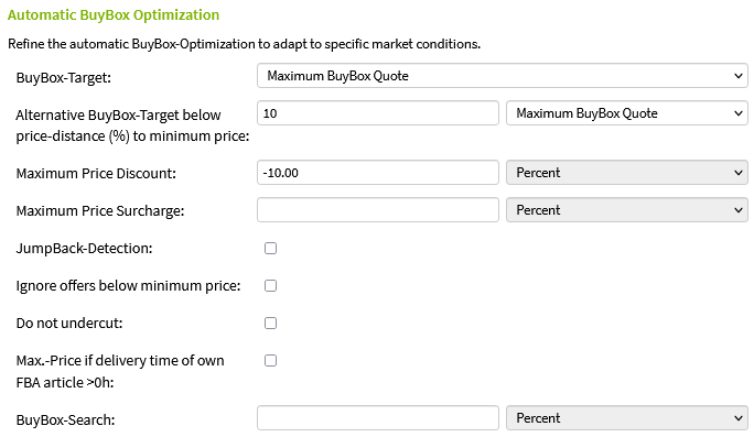 Strategy - BuyBox Optimization